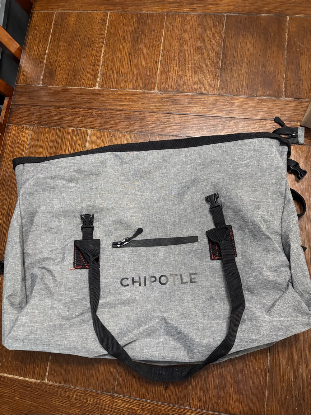 Chipotle Gray Garment Tote Bag with Black Accents